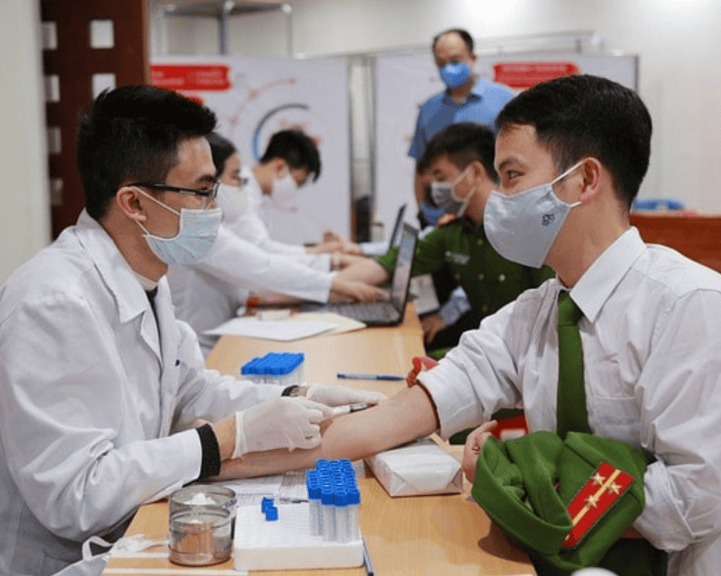  The drug's concentration which can be spotted in blood tests.